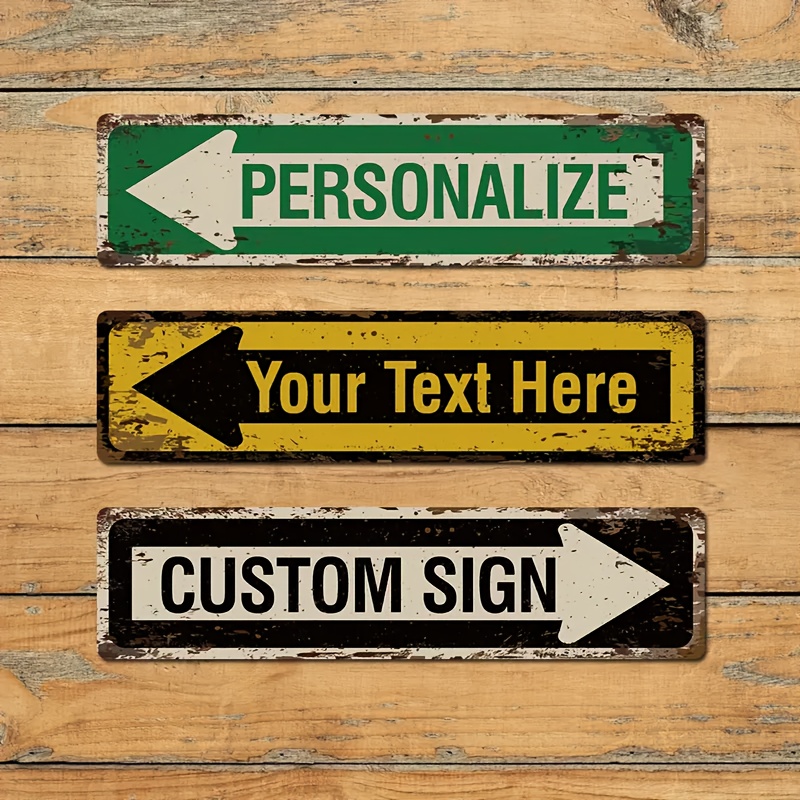 Vintage Collectible Signs - لوحة معدنية عتيقة بتصميم سهم الشارع