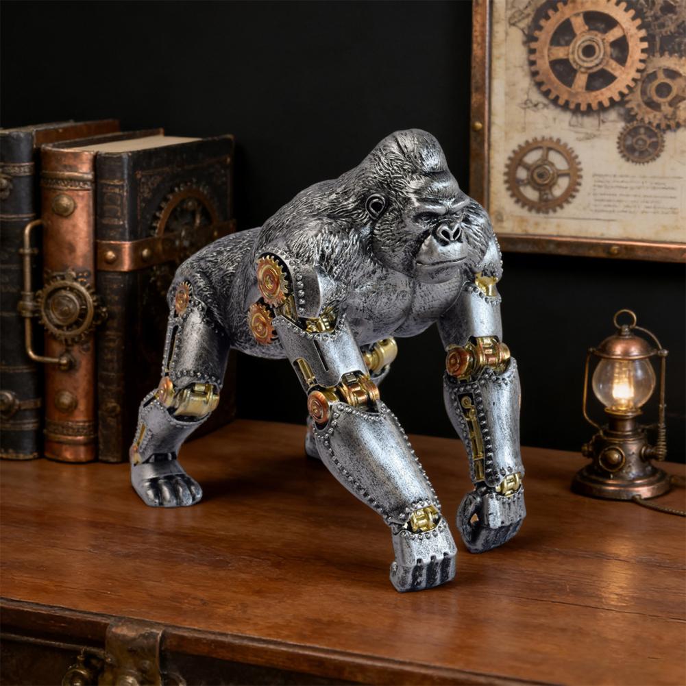Vintage Collectible Furniture - تمثال وحش ميكانيكي من الراتنج بتصميم