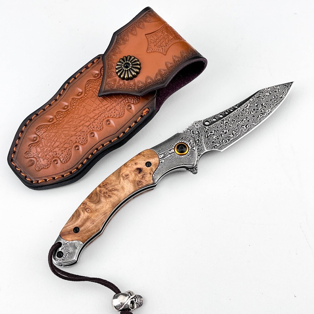Vintage Collectible Pocket Knives - سكين جيب قابل للطي بنمط دمشقي