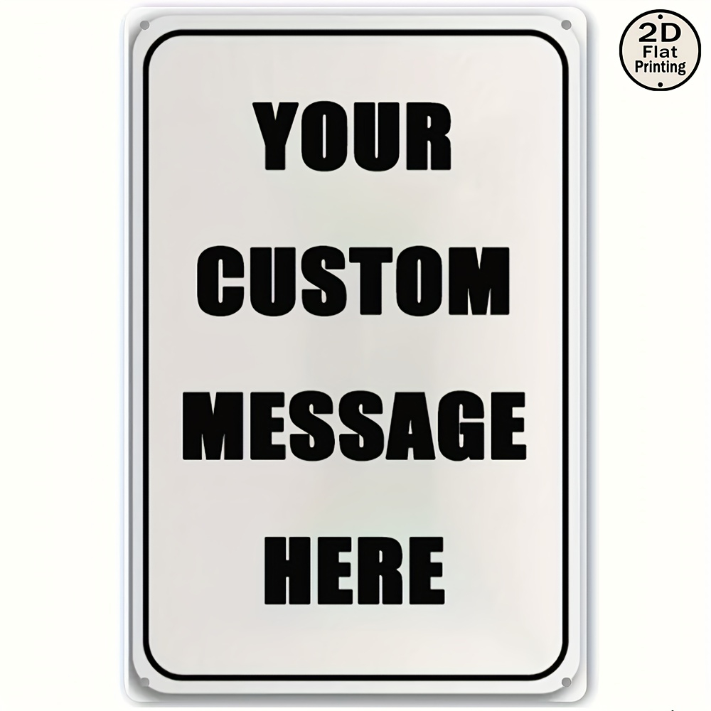 Vintage Collectible Signs - لافتة معدنية مخصصة بتصميمك الخاص، نص