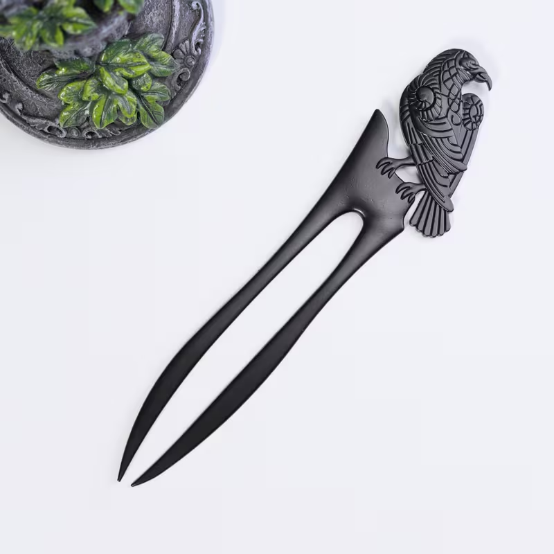 دبوس شعر عتيق (مع زخرفة غراب ا - مراجعة Vintage Items وسعره