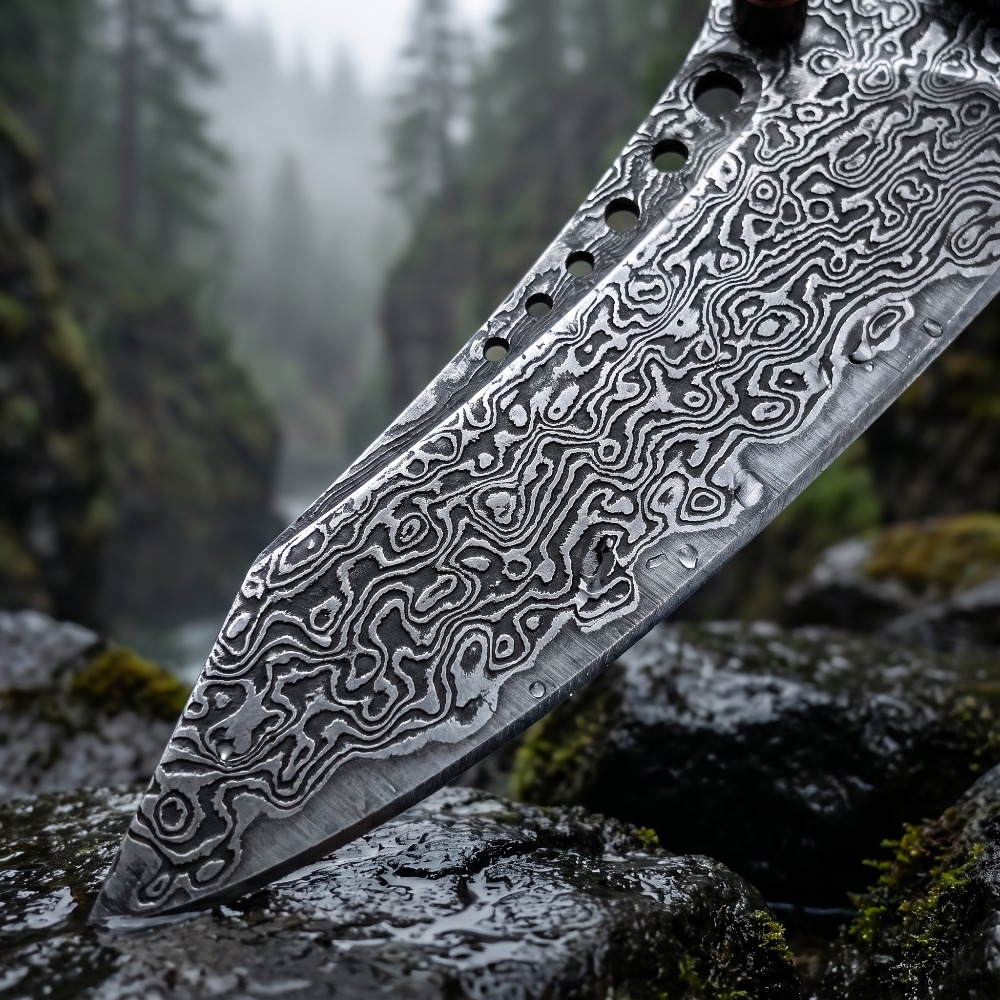 سكين قابل للطي بنمط دمشقي عالي - مراجعة Vintage Collectible Pocket Knives وسعره