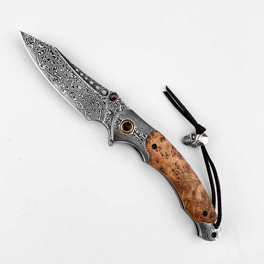 سكين جيب قابل للطي بنمط دمشقي  - مراجعة Vintage Collectible Pocket Knives وسعره