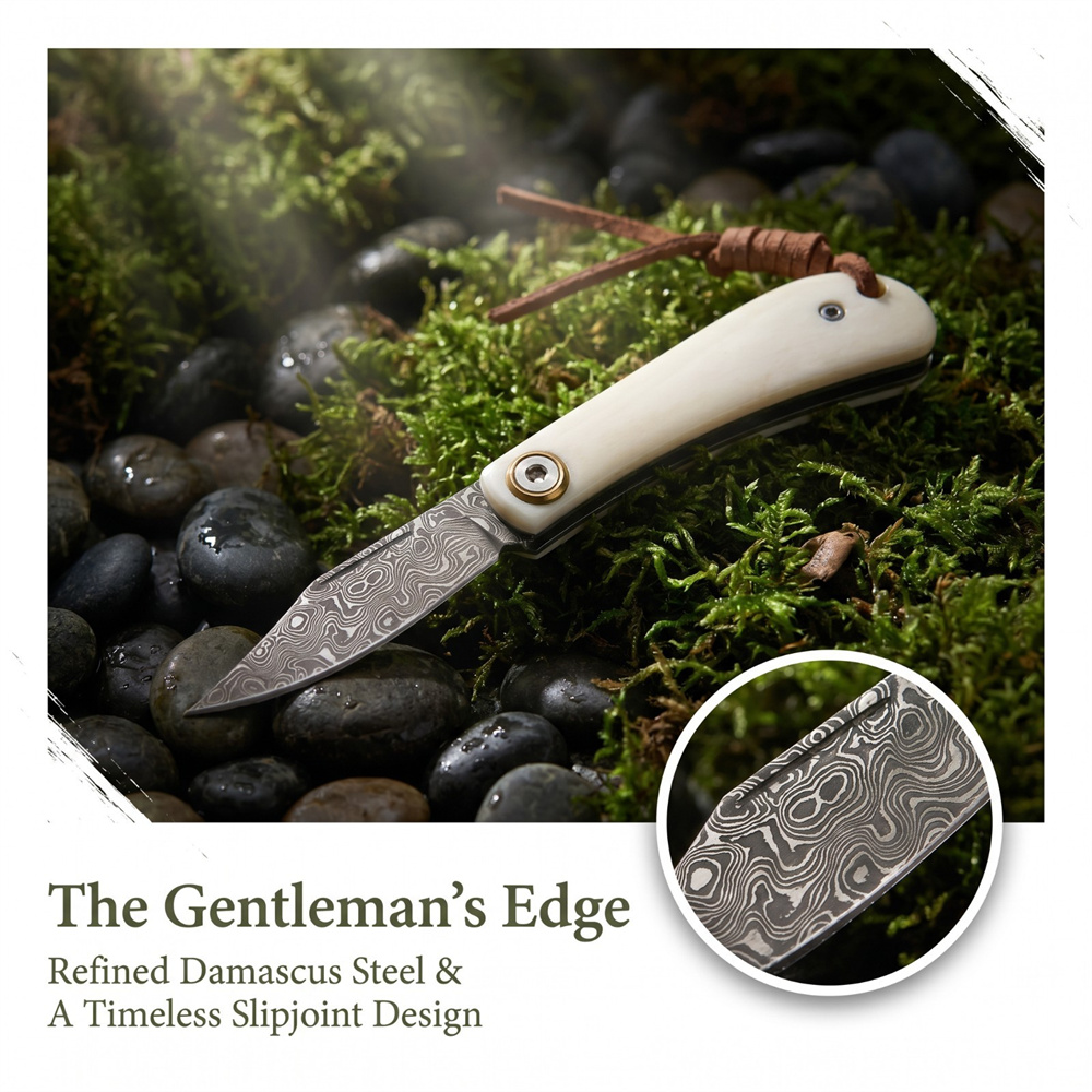 سكين دمشقي قابل للطي بتصميم عت - مراجعة Vintage Collectible Pocket Knives وسعره