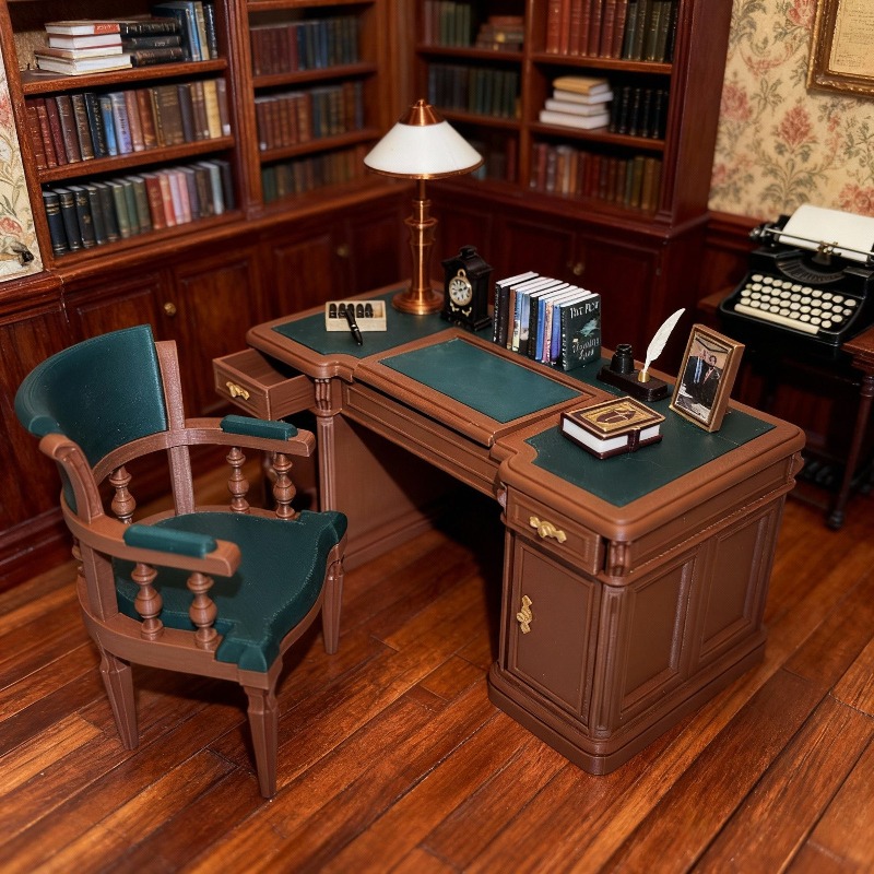 طقم كرسي مكتب أمريكي عتيق مصغر - مراجعة Vintage Collectible Furniture وسعره