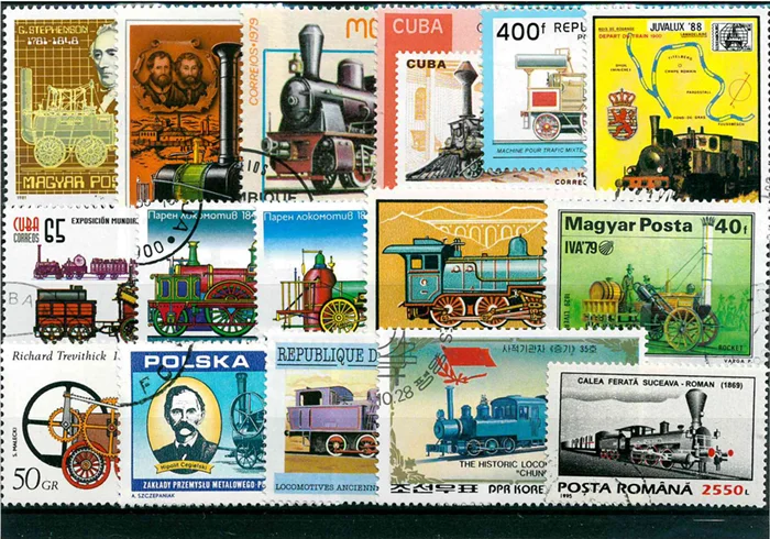 50 قطعة/الوحدة طوابع قطار قديم - مراجعة Collectible Vintage Postage Stamps وسعره